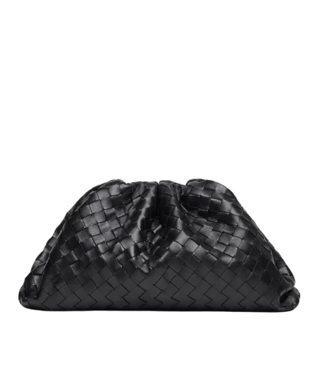 Intrecciato Leather Clutch